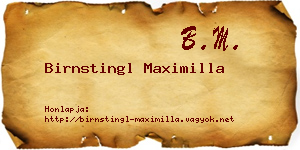 Birnstingl Maximilla névjegykártya